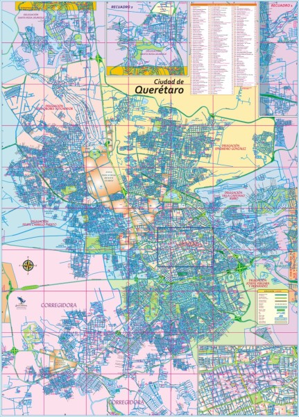 Queretaro, Mexico State Road Map - City Map
