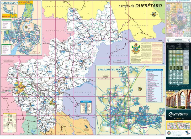 Queretaro, Mexico State Road Map - State Map