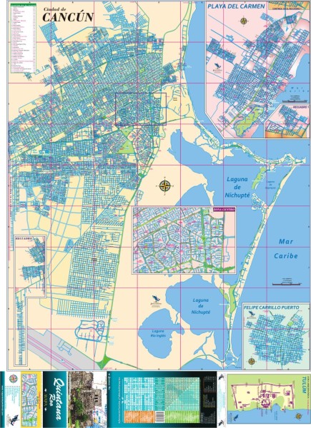 Quintana Roo, Mexico State Road Map - Cancun Map