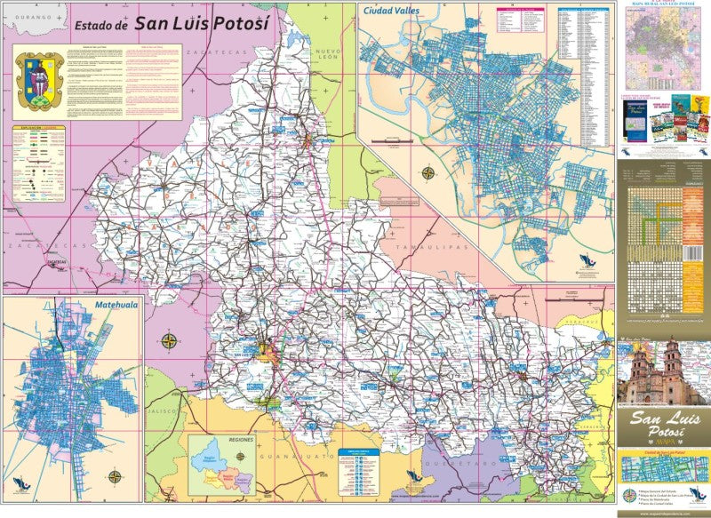 San Luis Potosi, Mexico State Road Map - State Map