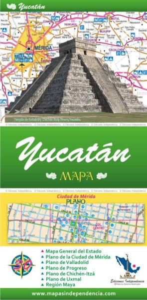 Yucatan, Mexico State Road Map - Cover