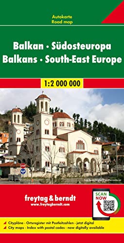 Balkans / Southeast Europe Road Map by Freytag & Berndt
