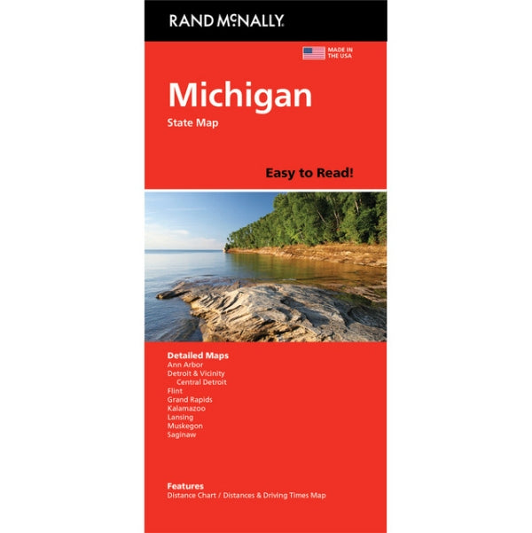 Michigan State Highway Folded Map by Rand McNally (Easy to Read) - Cover