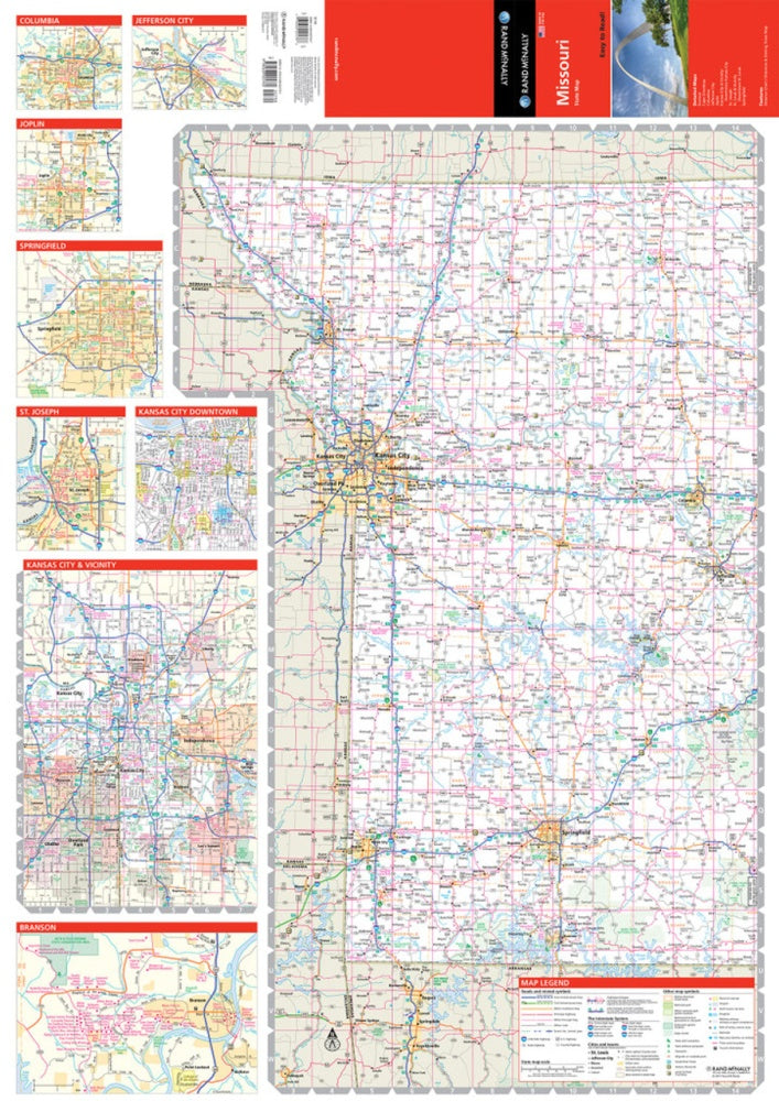 Missouri State Highway Folded Map by Rand McNally (Easy to Read) - West Map