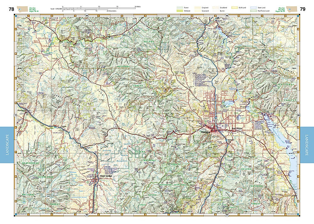 Montana Road & Recreation Atlas by Benchmark Maps - Map Detail