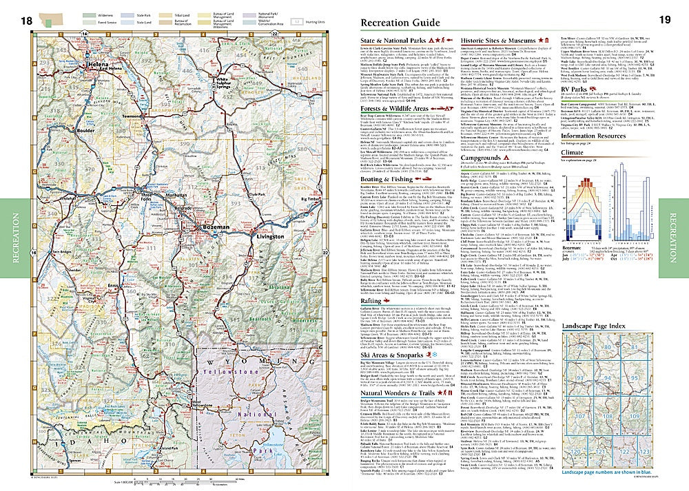Montana Road & Recreation Atlas by Benchmark Maps - Recreation Guide Page