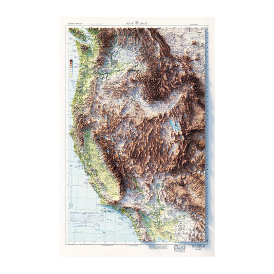 US West 1950 Relief Map