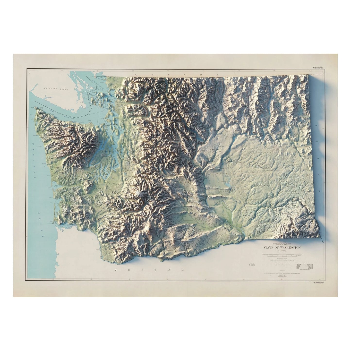 Washington 1968 Relief Map
