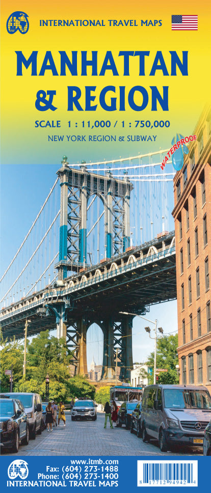 Manhattan & New York Region Travel Map by ITMB - Cover