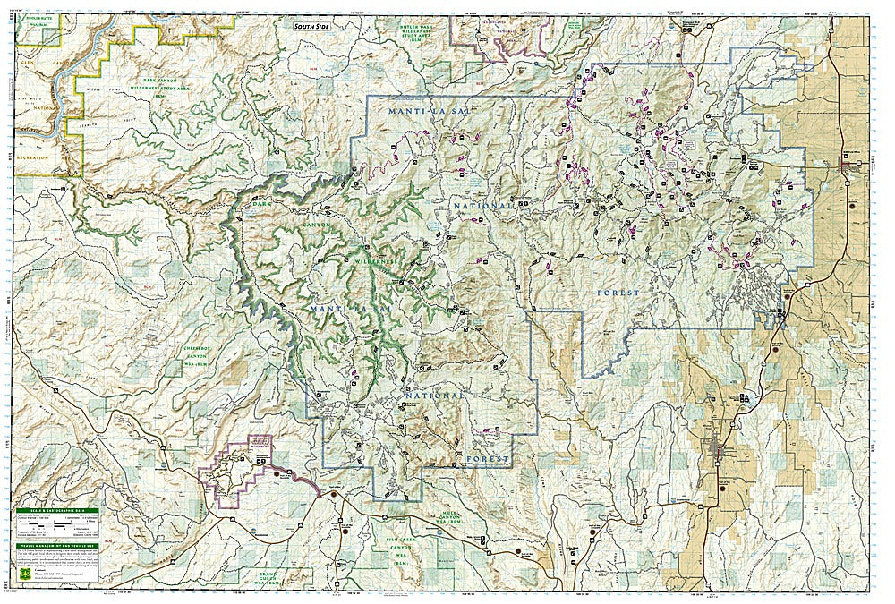 Manti-La Sal National Forest Trails Illustrated Topographic Map #703 - Map Detail