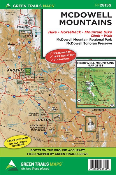 McDowell Mountains trail map