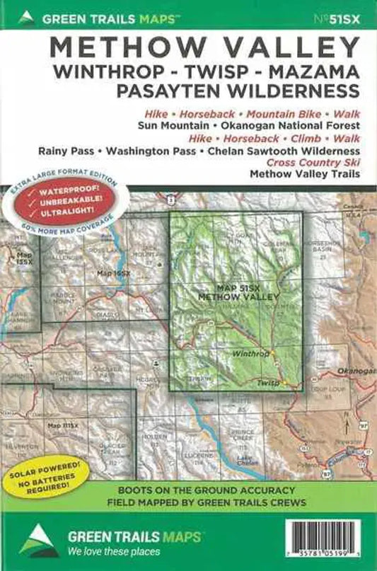 Methow Valley, WA - Green Trails Map #51SX