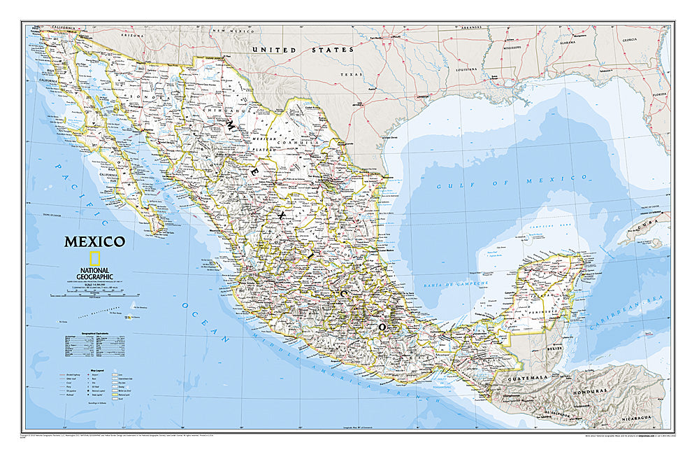 Mexico Wall Map by National Geographic