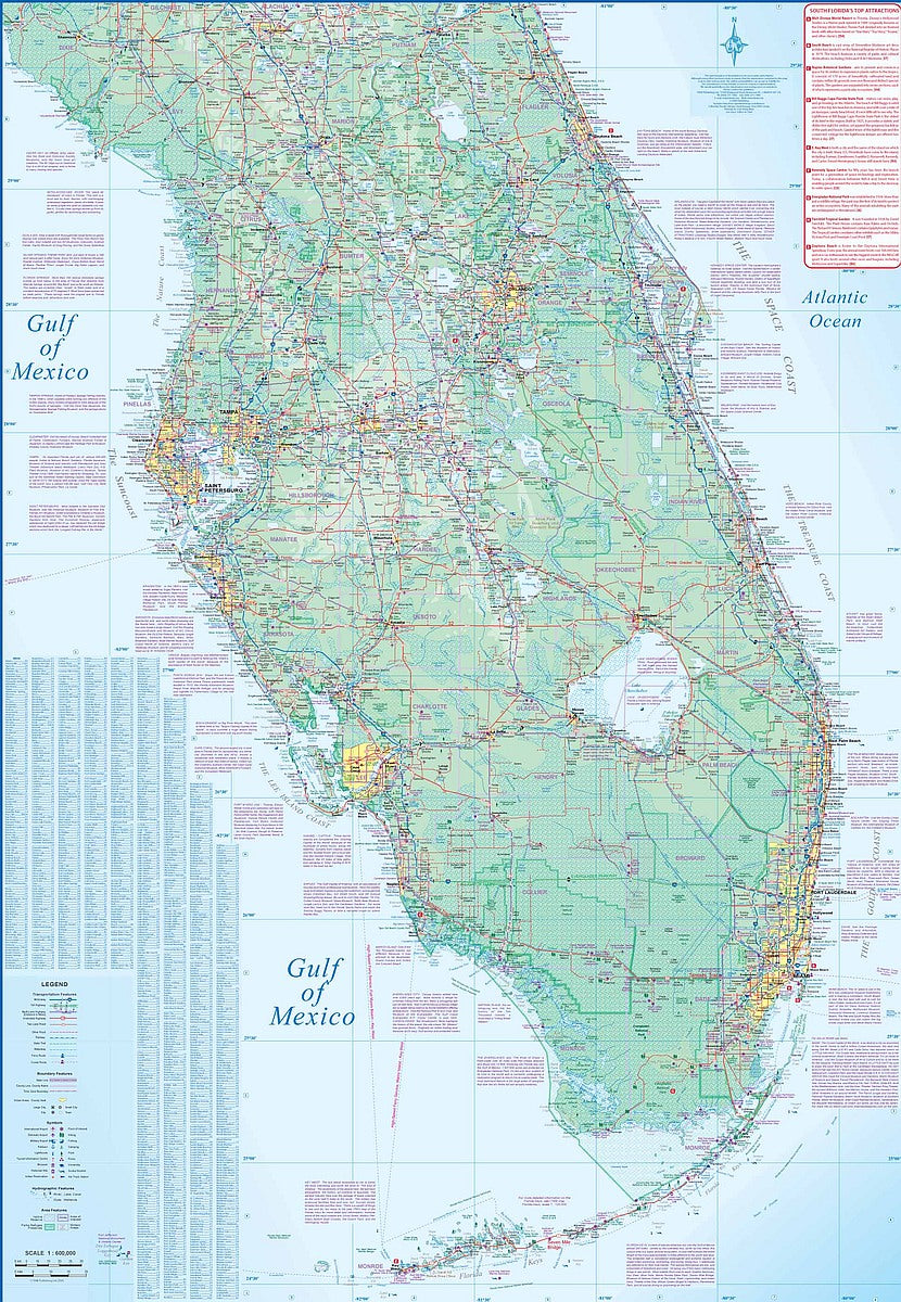 Miami & Southern Florida Travel & Reference Map by ITMB - South Florida Map