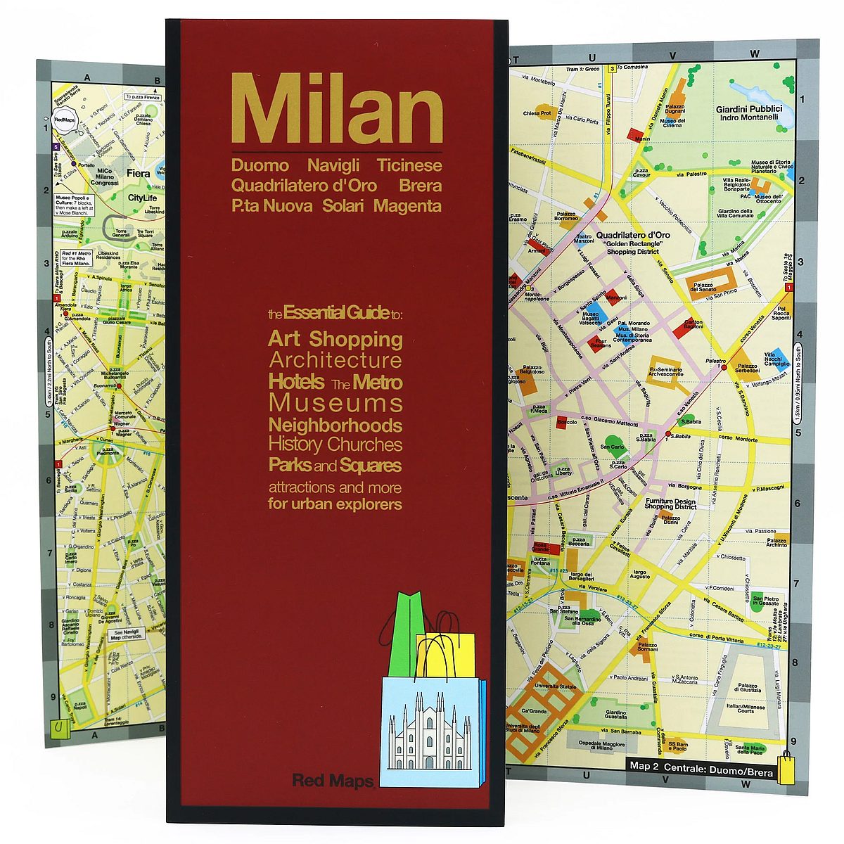 Milan City Center Street Map by Red Maps - Cover