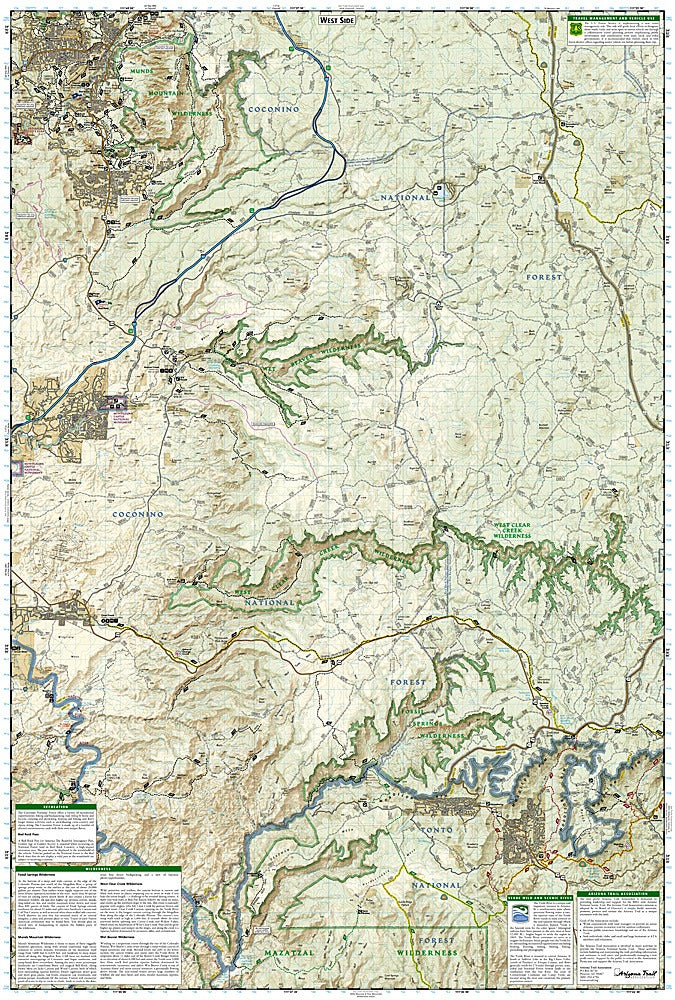 Mogollon Rim & Munds Mountain Trails Illustrated Topographic Map #855 - Map Detail