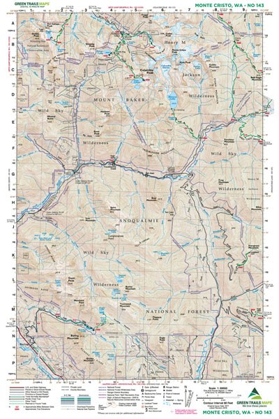 Monte Cristo, WA - Green Trails Map #143