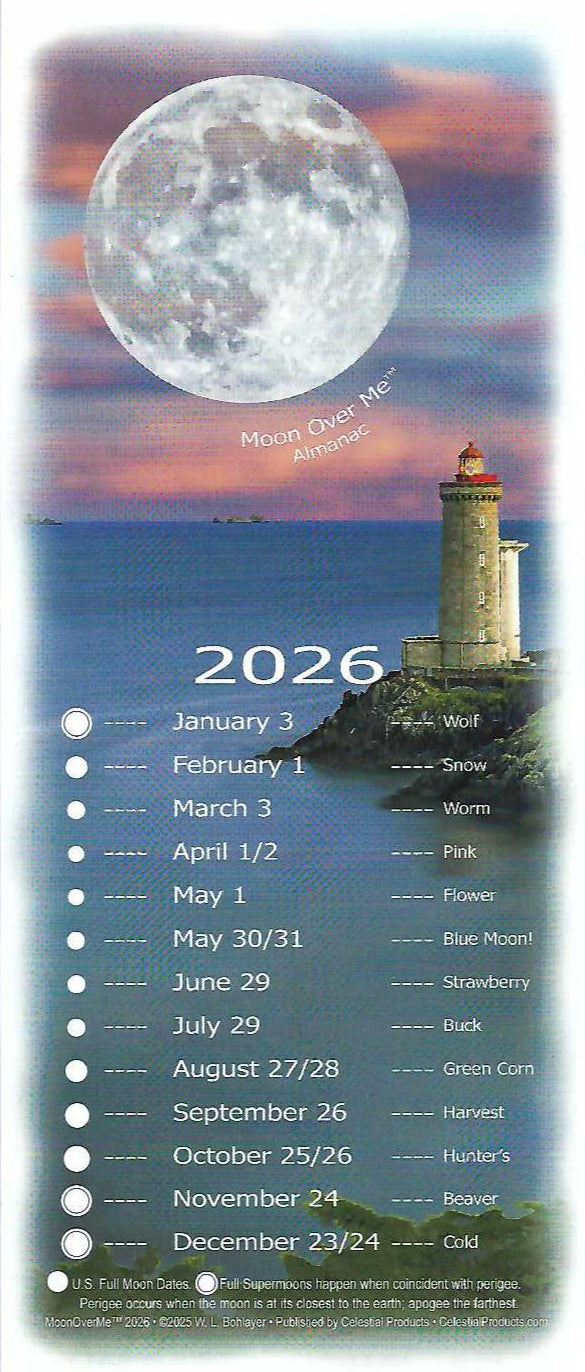 Moon Phase Calendar Magnet – Metsker Maps