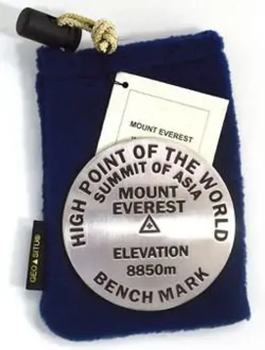 Mount Everest Bench Mark Medallion