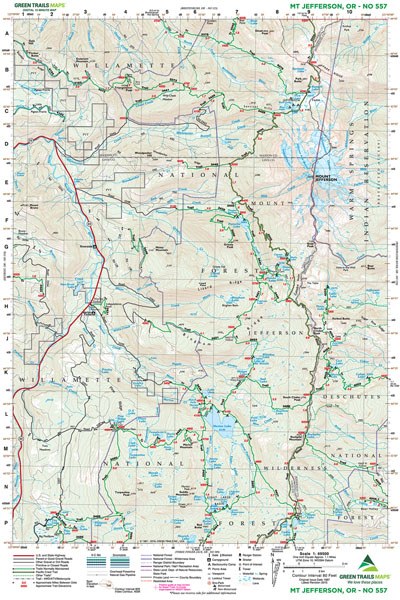 Mount Jefferson, OR - Green Trails Map #557
