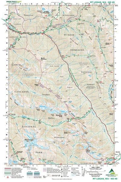 Mount Logan, WA - Green Trails Map #49