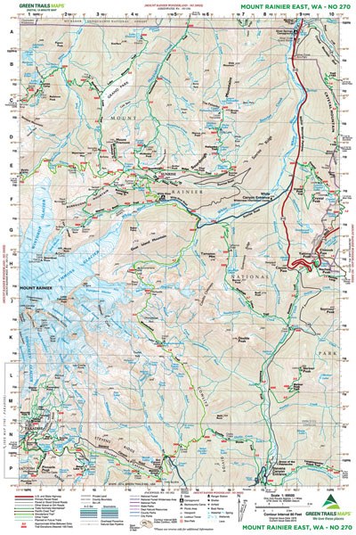 Mount Rainier East, WA - Green Trails Map#270
