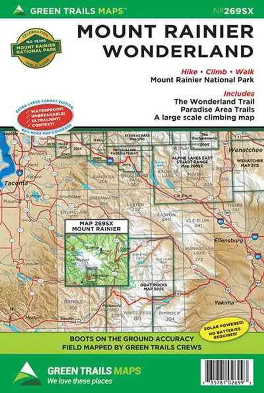 Mount Rainier, WA - Green Trails Map #269SX