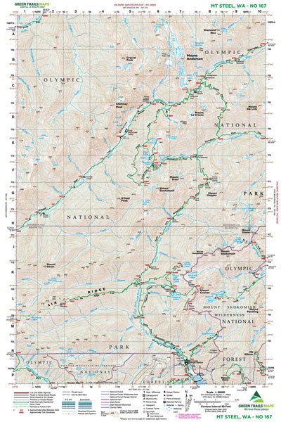 Mount Steel, WA - Green Trails Map #167