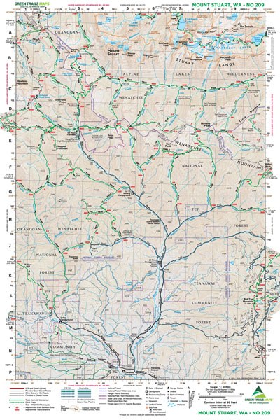 Mount Stuart, WA - Green Trails Map #209