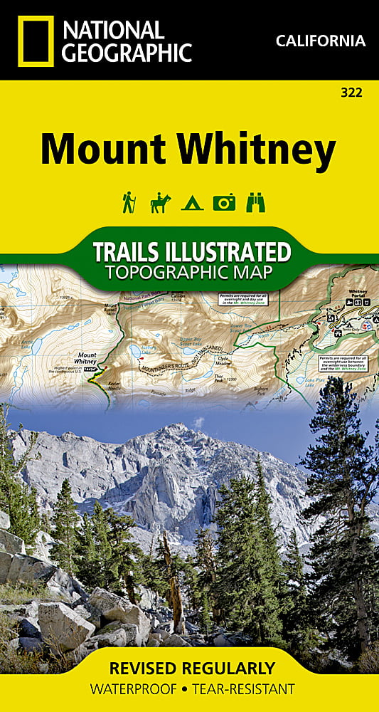 Mount Whitney Trails Illustrated Topographic Map #322 - Cover