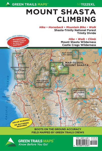 Mount Shasta Climbing map