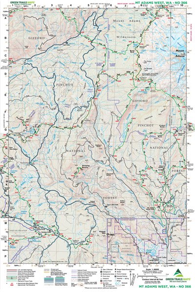 Mt Adams West, WA - Green Trails Map #366