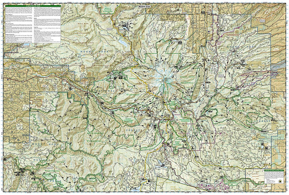 Mt. Hood Trails Illustrated Topographic Map #820 - Map Detail (North)
