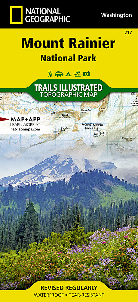 Mount Rainier National Park Trails Illustrated Topographic Map #217 - Cover