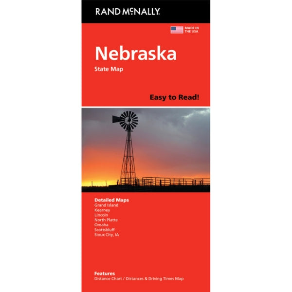 Nebraska State Highway Folded Map by Rand McNally (Easy to Read) - Cover