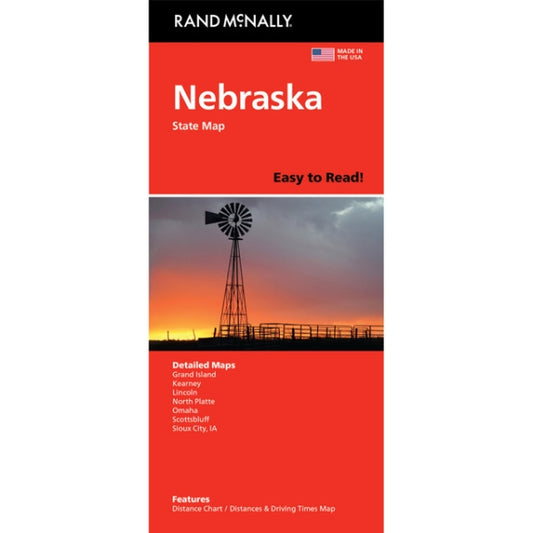 Nebraska State Highway Folded Map by Rand McNally (Easy to Read) - Cover