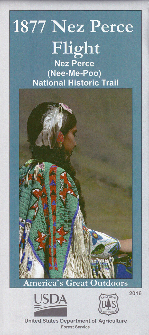 National Forest Map 1877 Nez Perce Flight Indigenous Girl on Cover