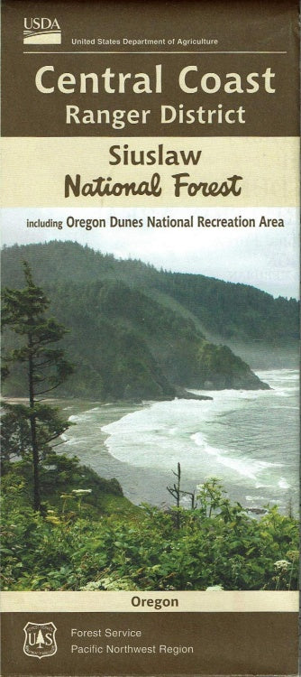 Siuslaw National Forest - Central Coast Ranger District Forest Service Map - Cover