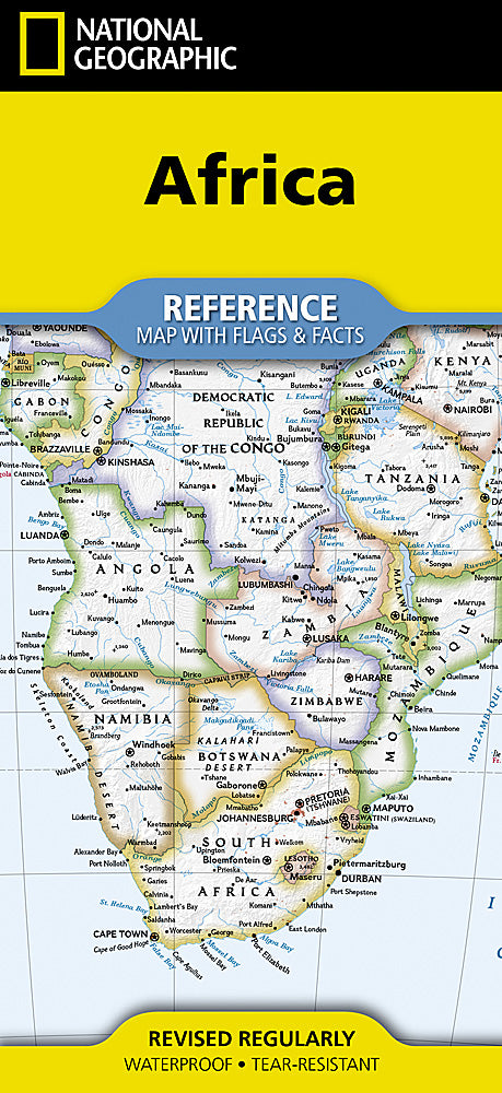 Africa Folded Reference Map with Flags & Facts by National Geographic - Cover