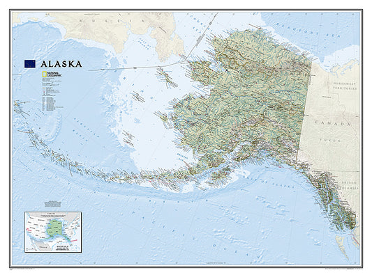 Alaska Wall Map by National Geographic