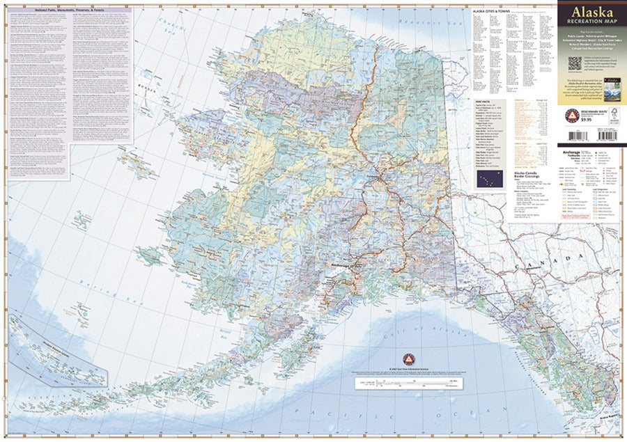 Alaska Recreation Folded Map by Benchmark Maps - Map