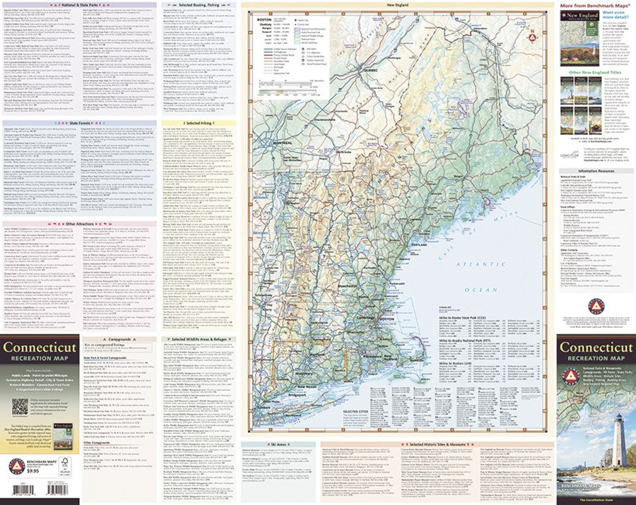 Connecticut Recreation Folded Map by Benchmark Maps - Recreation Information