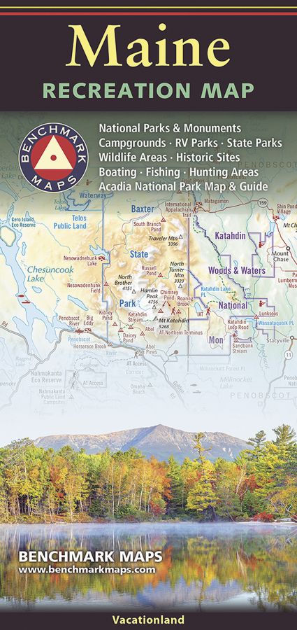 Maine Recreation Folded Map by Benchmark Maps - Cover