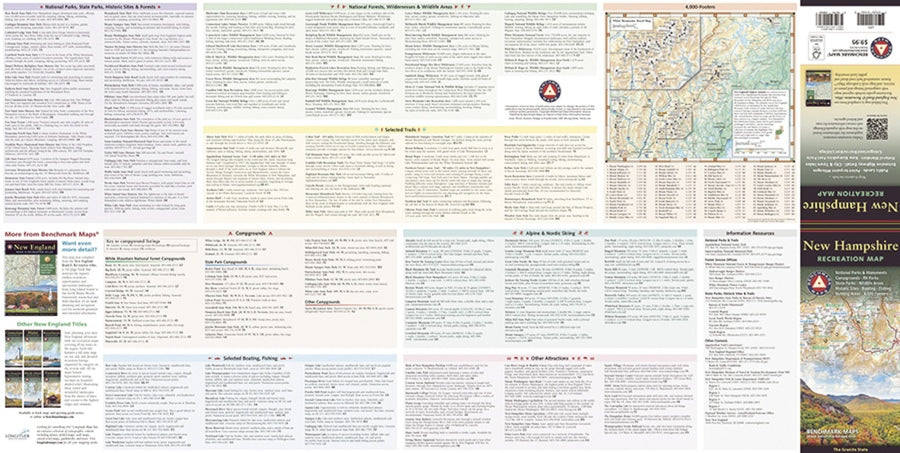 New Hampshire Recreation Folded Map by Benchmark Maps - Recreation Information