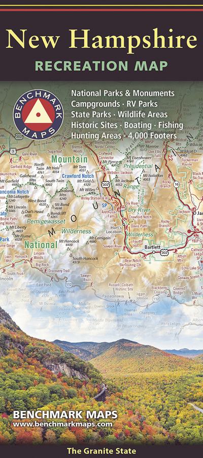 New Hampshire Recreation Folded Map by Benchmark Maps - Cover