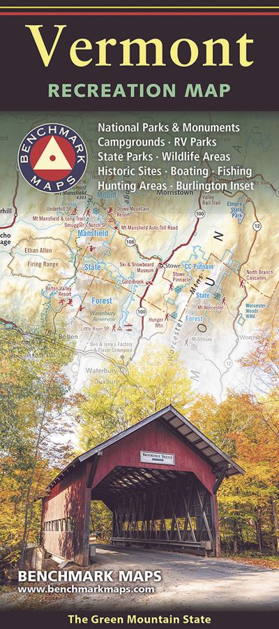 Vermont Recreation Folded Map by Benchmark Maps - Cover