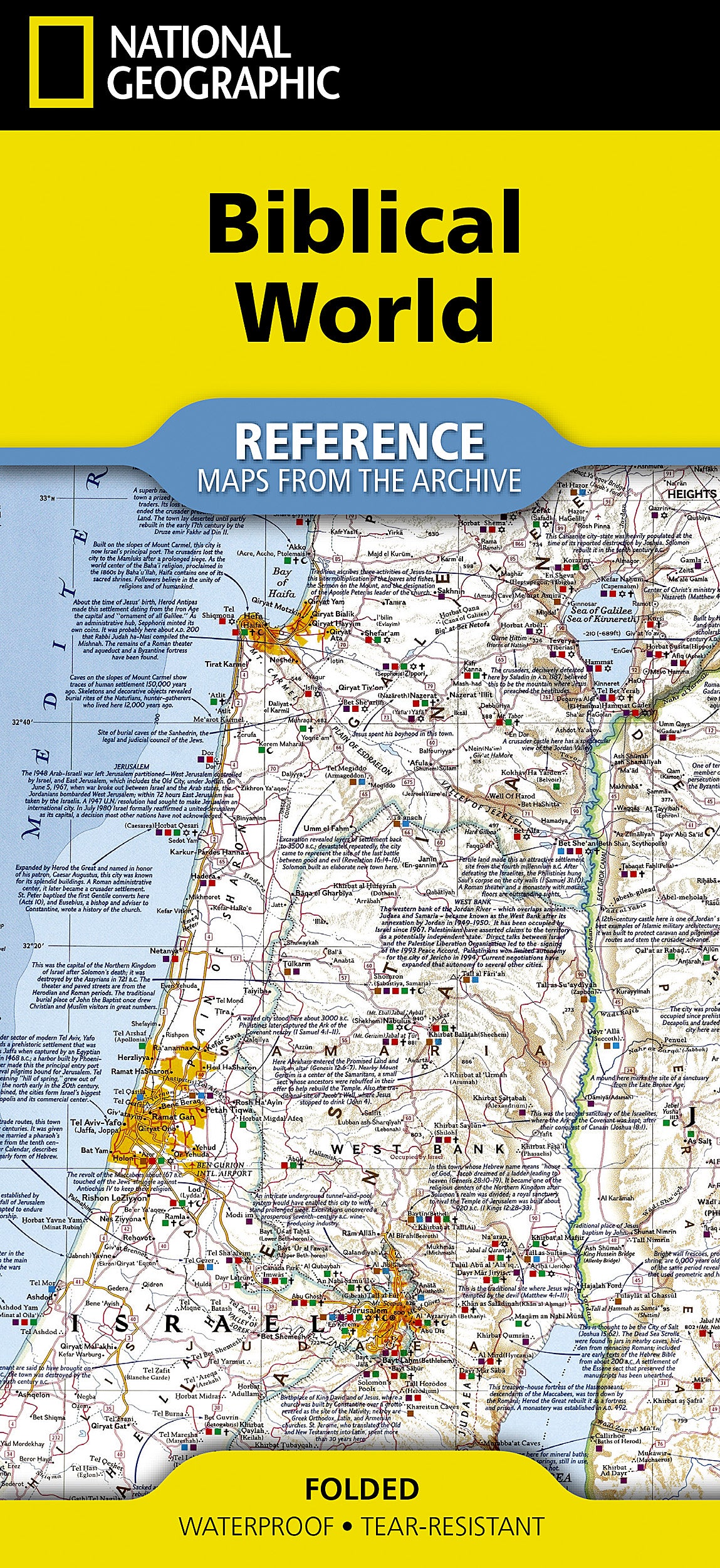 Biblical World Folded Reference Map by National Geographic