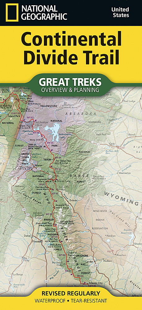 Continental Divide Trail Great Treks Planning & Overview Map #5201 by National Geographic - Cover