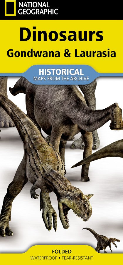 Dinosaurs of Gondwana & Laurasia Reference Map from Nat Geo Archives - Cover