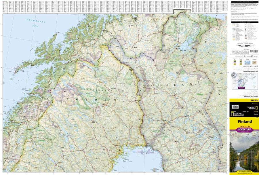 Finland Adventure Travel Map by National Geographic #3333 - North Map